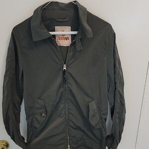 Men's Olive Zip-Up Bomber Jacket